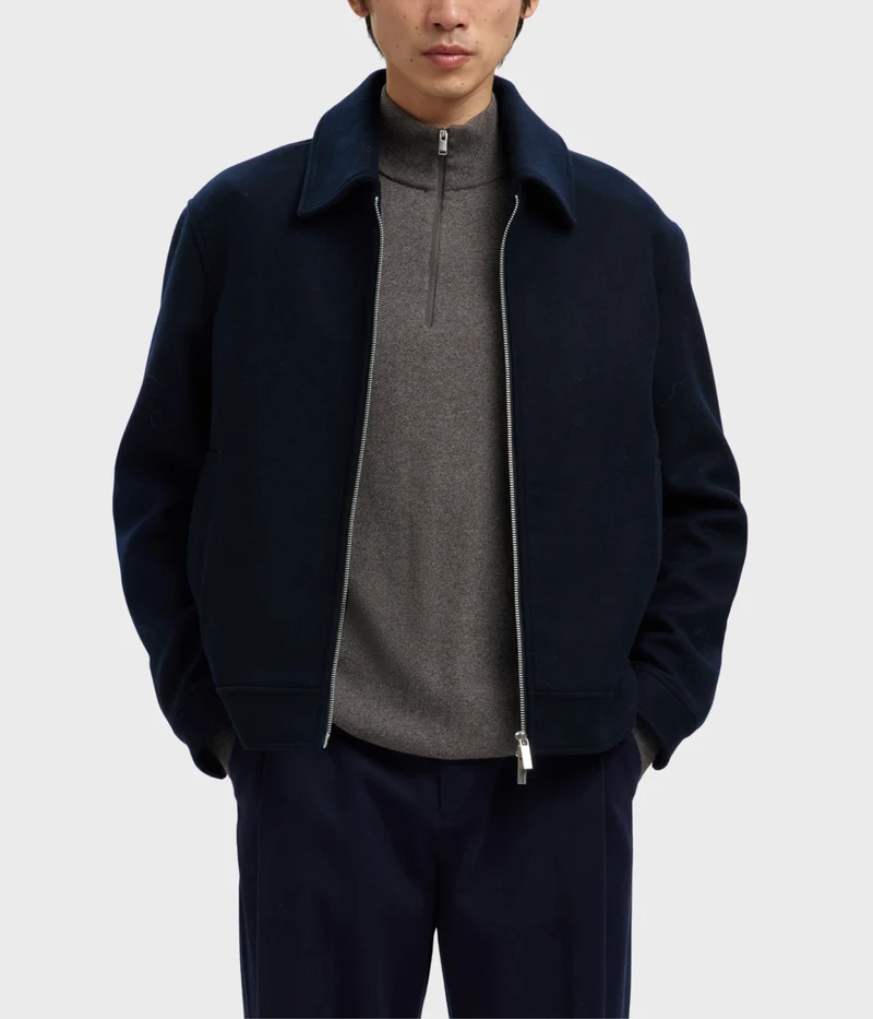 Slmphilip Wool Blend Jkt Noos (Sky Captain)