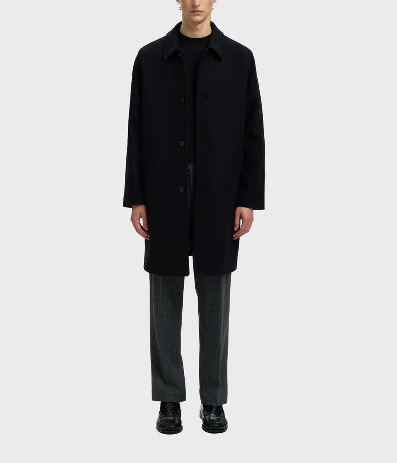 Slmronnie Wool Blend Car Coat Noos (Black)