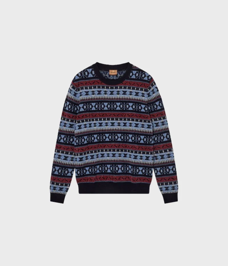 Mmgpatterson Jacquard Crew Knit (469 Navy)