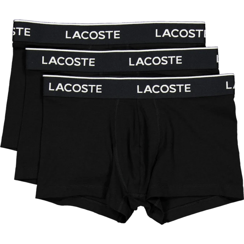 3-Pack Stretch Cotton Trunks BLACK
