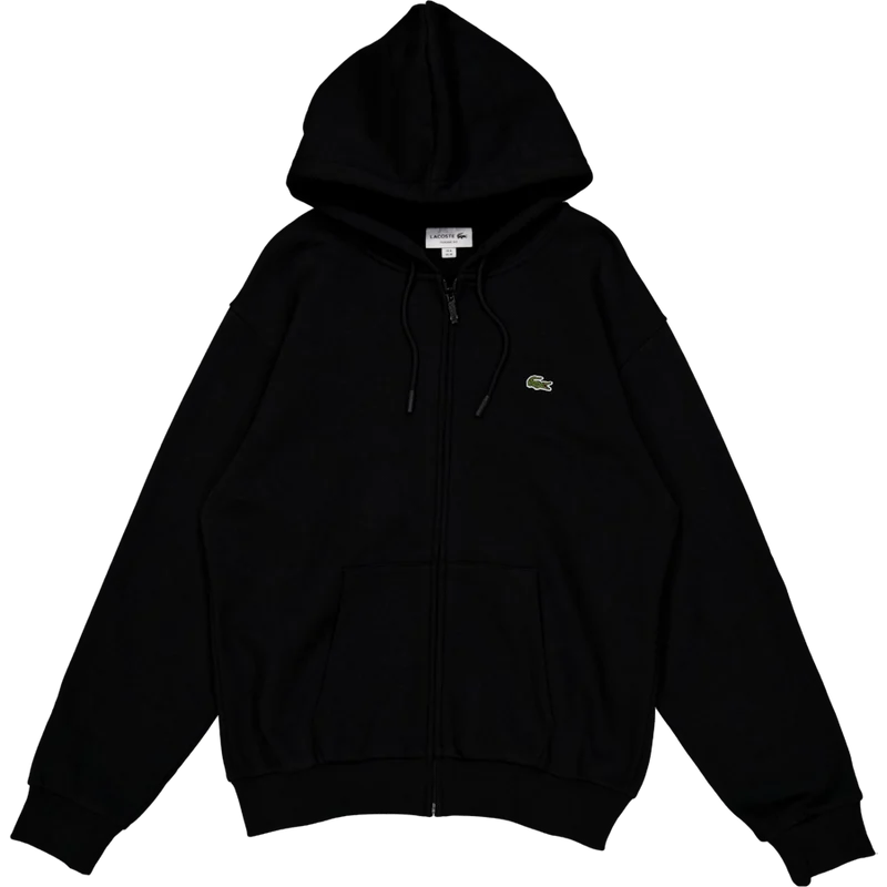 Zip-up Fleece Hoodie Black