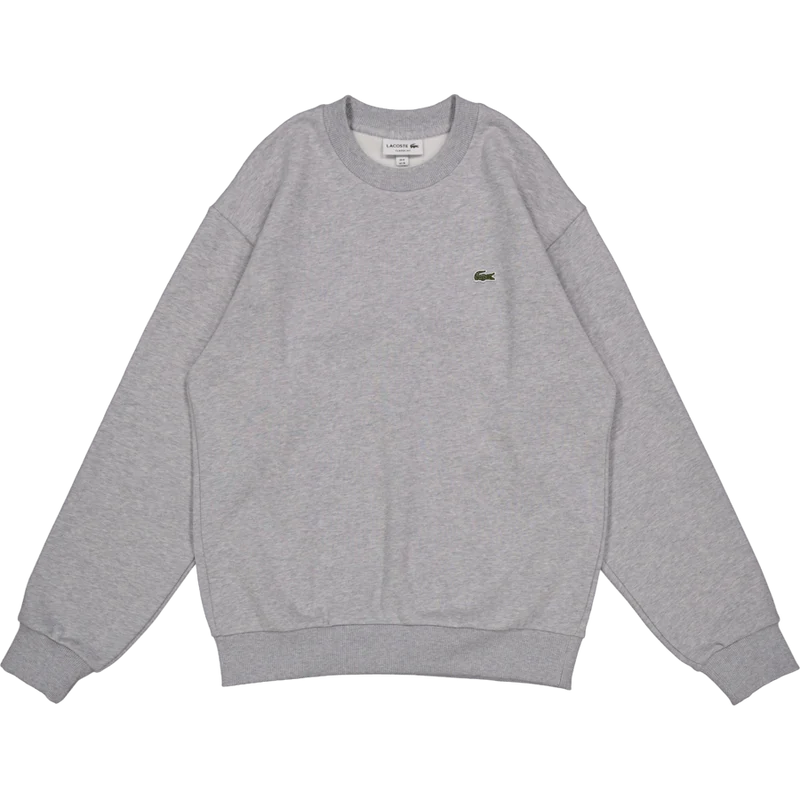 Cotton Fleece Sweatshirt Silver Chine