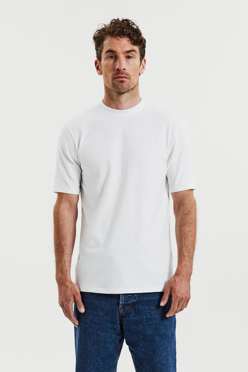 High-Neck Tee White
