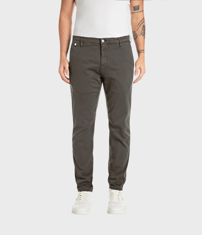 Trousers Benni Hyperchino Color Xlite. (393 WOOD GREY Stonewashed)