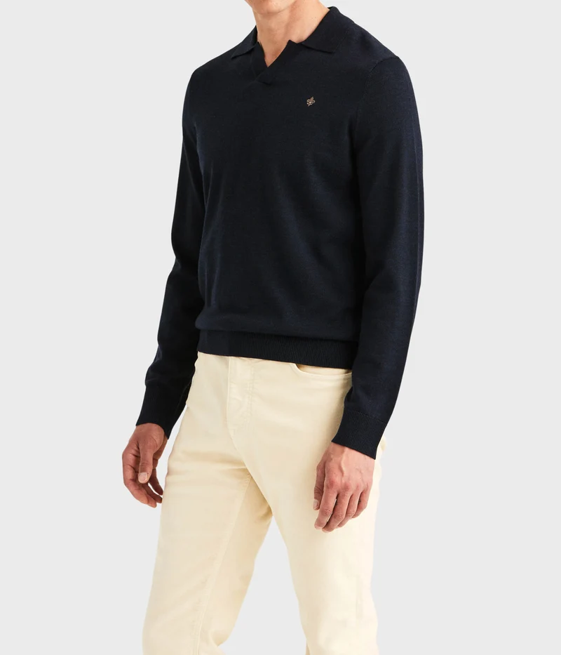 Merino Resort Polo (60 Navy)