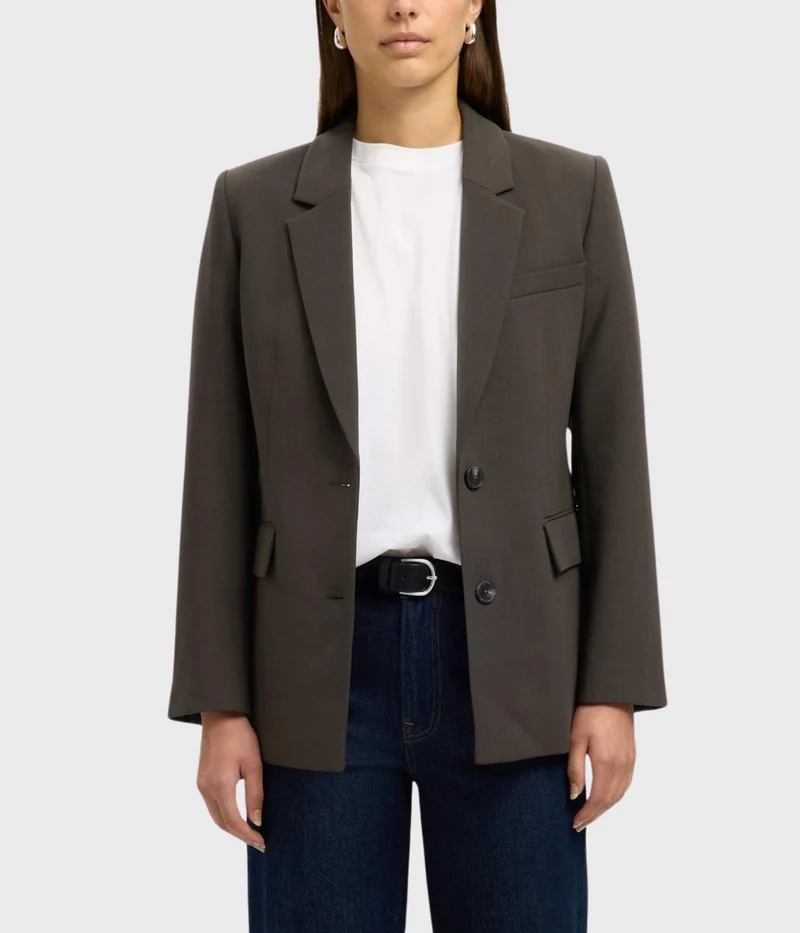 Slfrita Ls Classic Blazer Mel Noos. (Delicioso Detail:MELANGE)