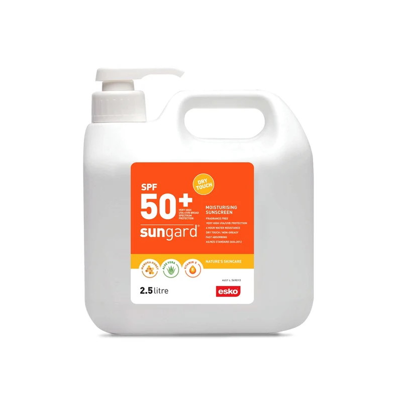 SUNGARD SPF 50 Sunscreen with Aloe vera & Vitamin E, 2.5L pump bottle