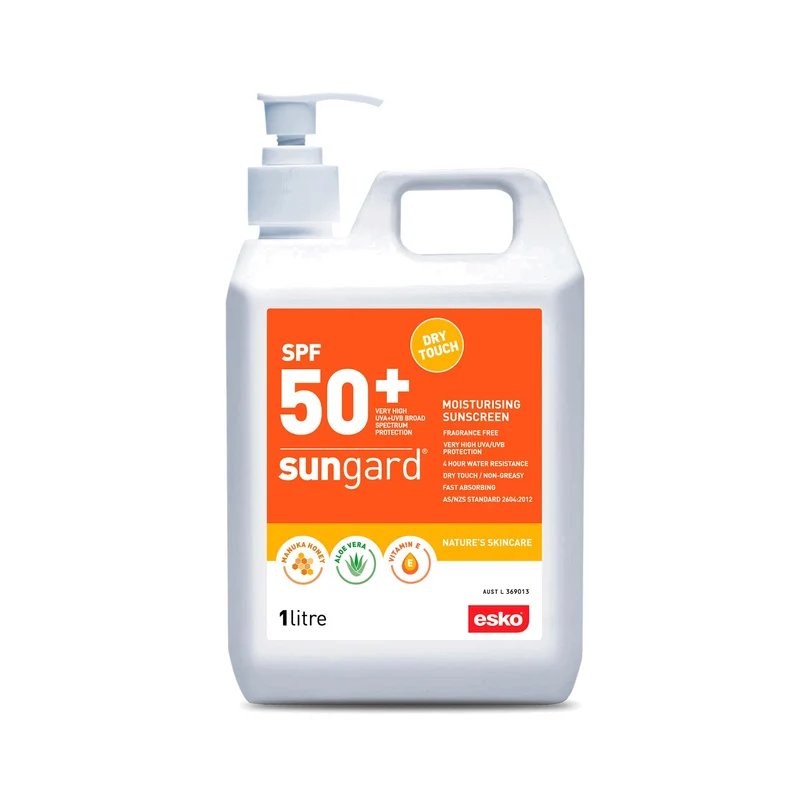 SUNGARD SPF 50 Sunscreen with Aloe vera & Vitamin E, 1L pump bottle