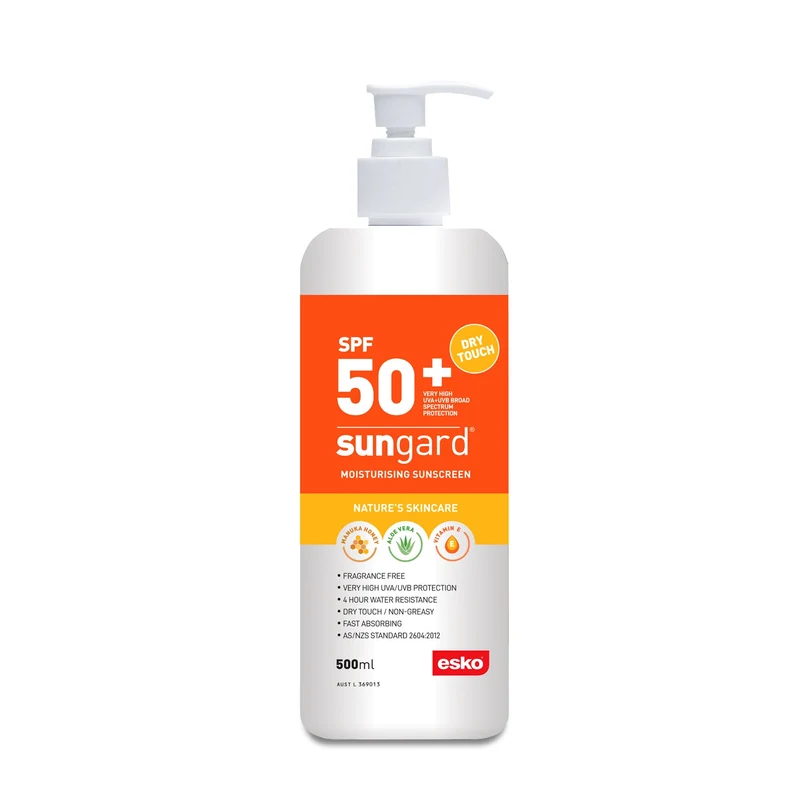 SUNGARD SPF 50 Sunscreen with Aloe vera & Vitamin E, 500ml pump bottle