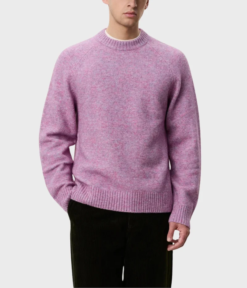 Soft Roundneck Knit (685 Oyster Rose Melange)
