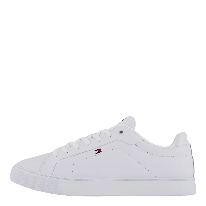 Icon Flag Embroidery Leather Court Trainers