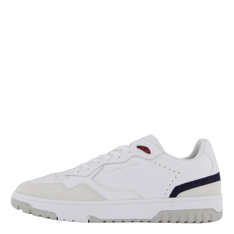 Leather Mixed Texture Basketball Trainers