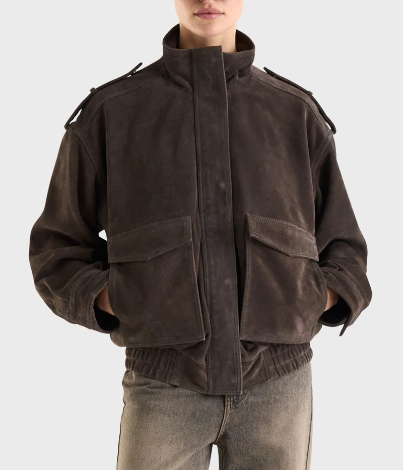 Zaria Suede Jacket (MOCHA BROWN)