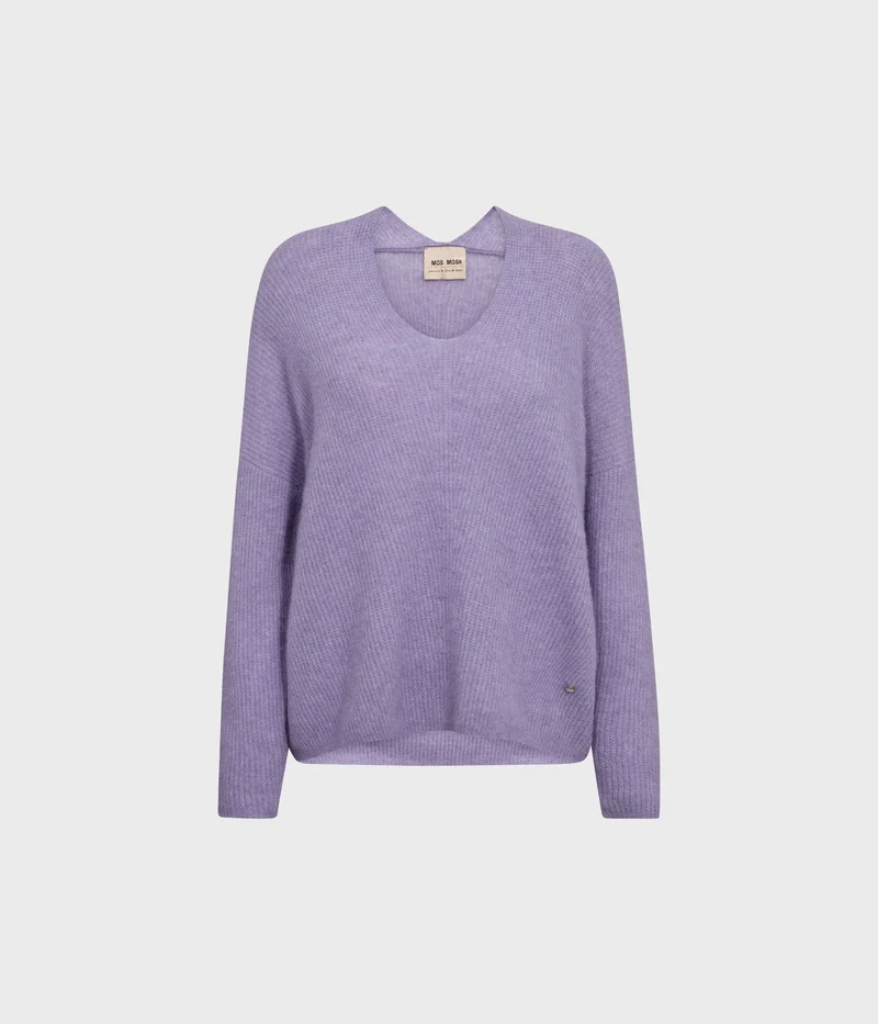 Mmthora V-Neck Knit. (280 Violet Tulip)