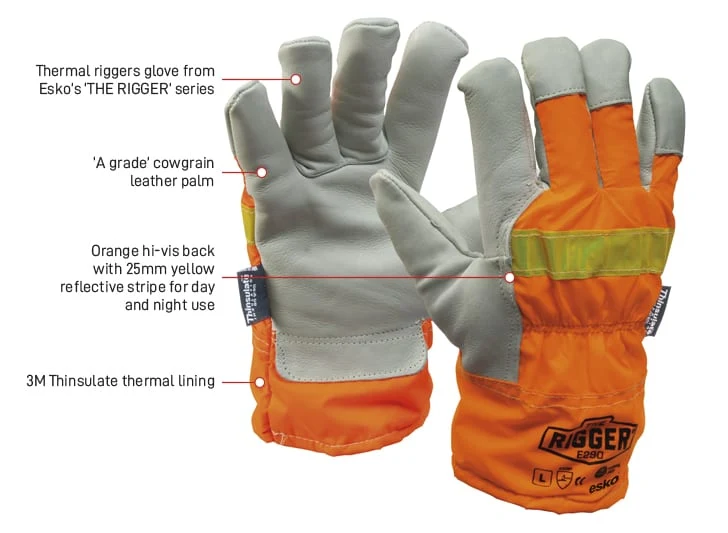Reflector-A grade Cowgrain Palm with Orange Reflective back & 25mm Yellow reflective tape