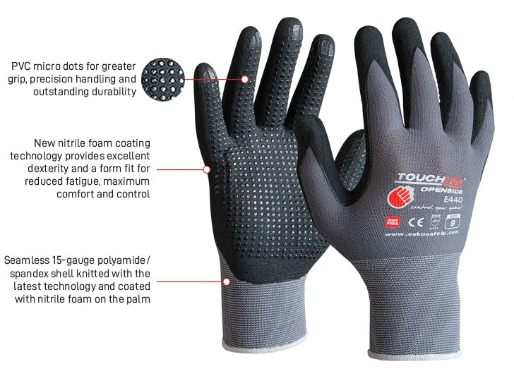 Esko Openside Touchline Glove - Micro Dots