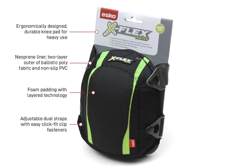 Esko Activ ballistic poly, layered foam kneepad
