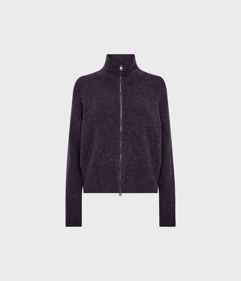 Mmthora Knit Zip Cardigan (292 Sweet Grape)