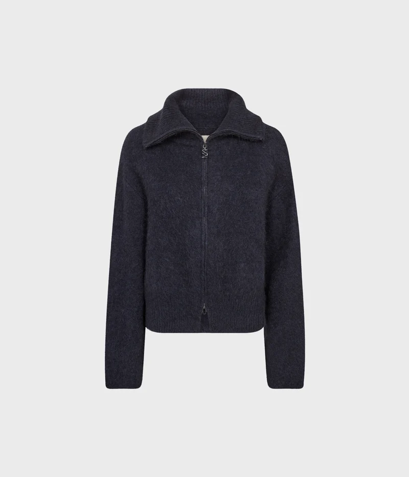 Mmhulda Knit Zip Cardigan (468 Salute Navy)
