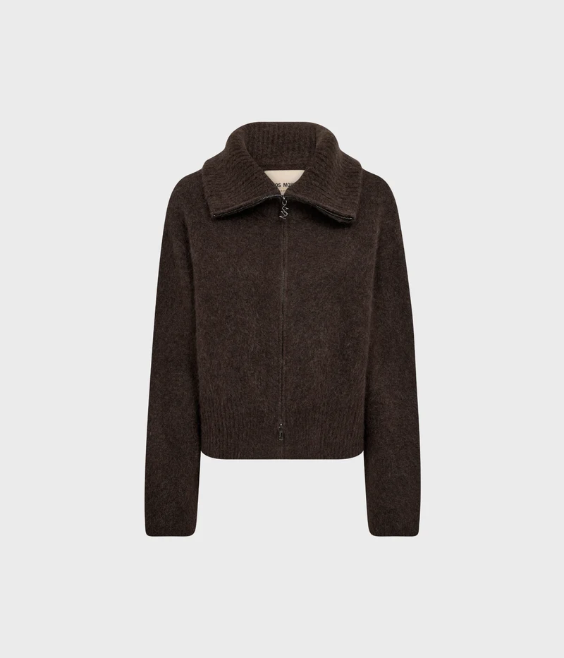 Mmhulda Knit Zip Cardigan (160 Delicioso)