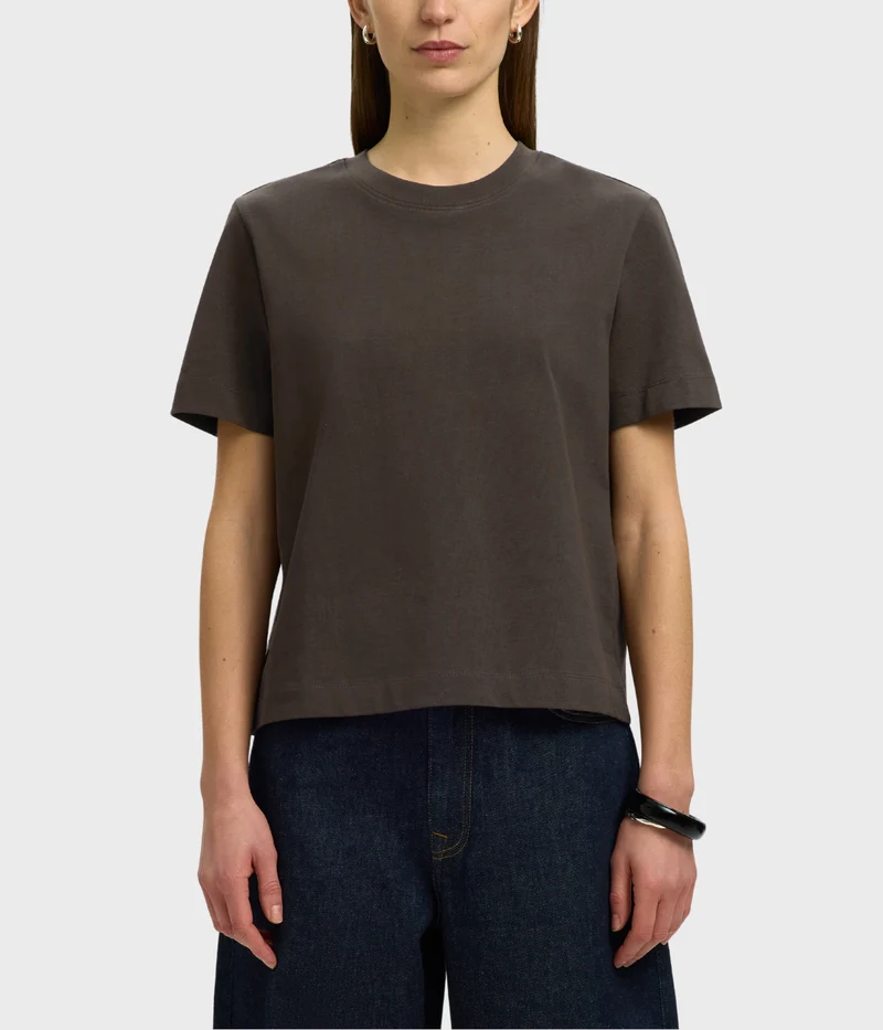 Slfessential Ss Boxy Tee Noos. (Delicioso)