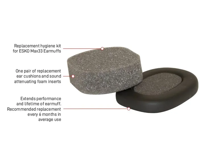 Esko Max33 Collapsible Earmuff Class 5 Hygiene Kit (pair)