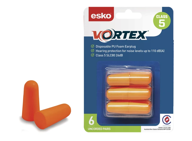 Vortex Reusable un-corded class 5, SLC80: 26dB 6 pairs orange