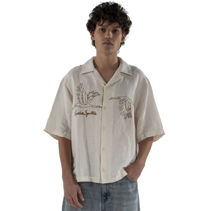 Goose Cotton Linen Lyocell Shirt Ecru