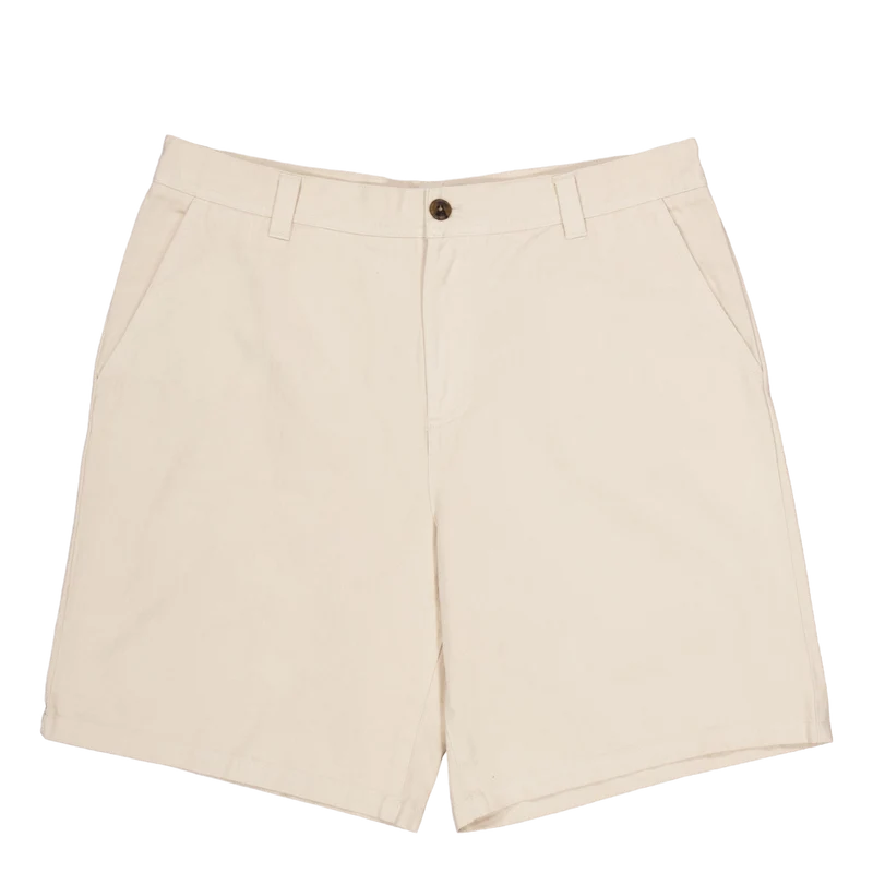 Kody Cotton Herringbone Shorts Ivory