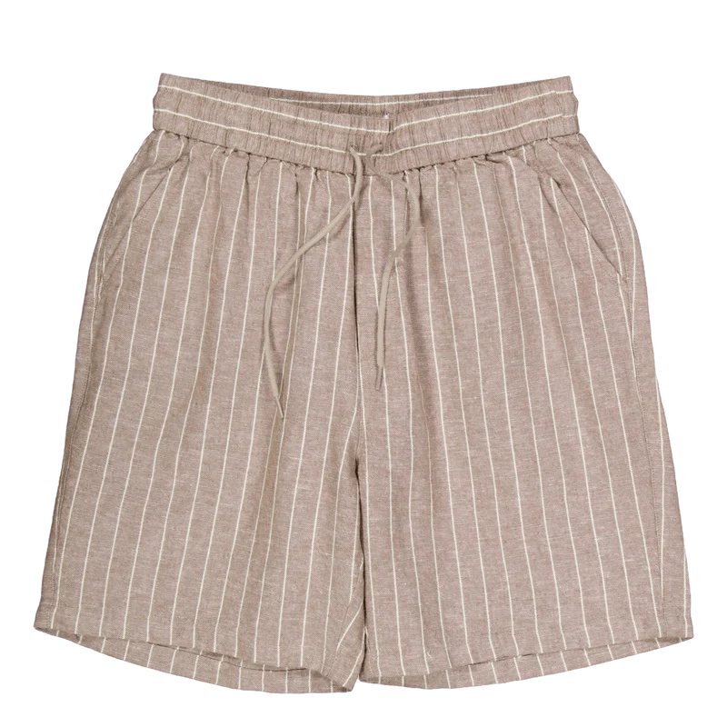 Otto Linen Shorts Walnut/light Ivory