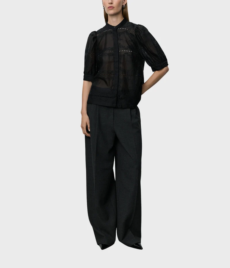 Alessiasw Detailed Embroidery Shirt (1000 black)