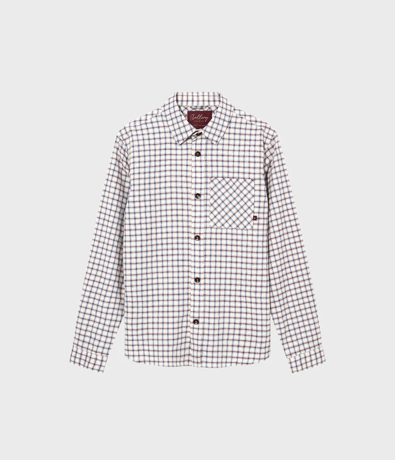Mmgdavid Spring Check Shirt (180 Ecru)