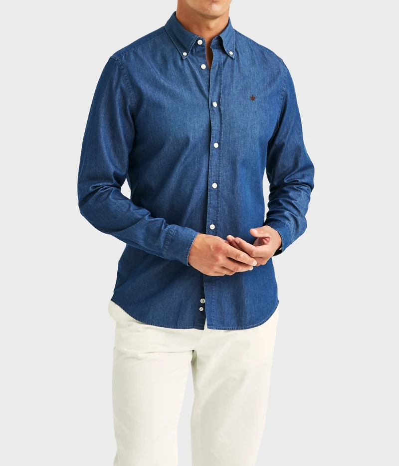 Light Denim Shirt-Slim Fit (59 Old Blue)