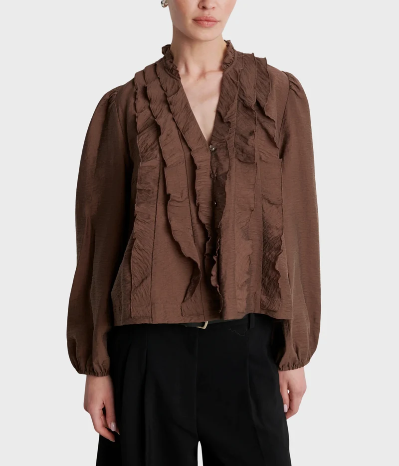 Rayna Frill Blouse (Carafe)