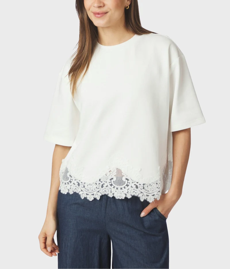 Iria Lace Tee (WHITE)
