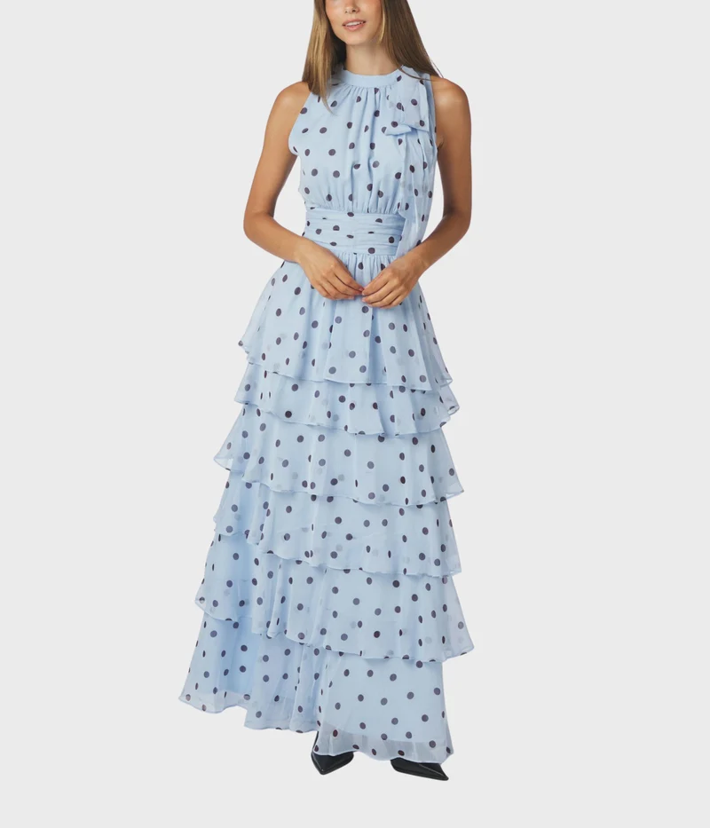 Marli Big Dot Dress (145 Light Blue)