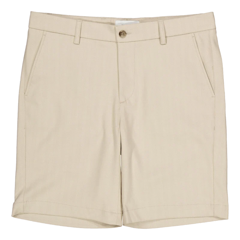 Como Reg Herringbone Shorts Dark Sand/light Sand