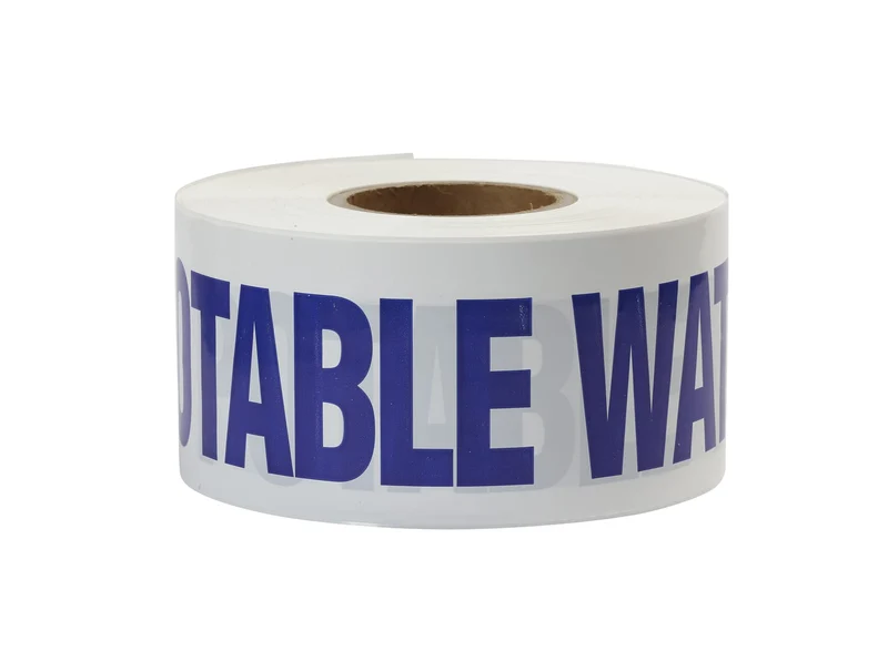 Trench Warning Tape, "NON POTABLE WATER", Purple on White, 100mm x 300m