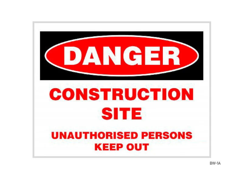 Danger Keep Out Sign, Corflute, 600 x 450mm