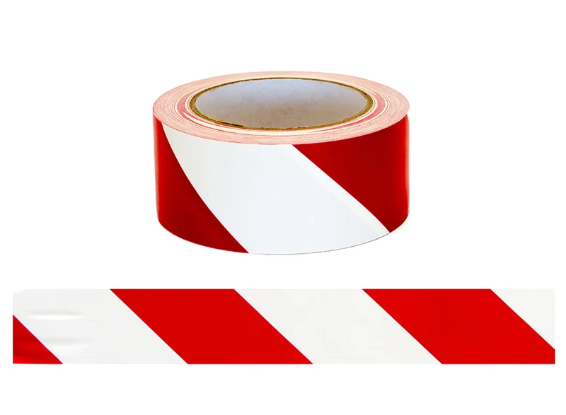 ESKO Floor Aisle Marking Tape, Red/White 50mm x 33mtrs