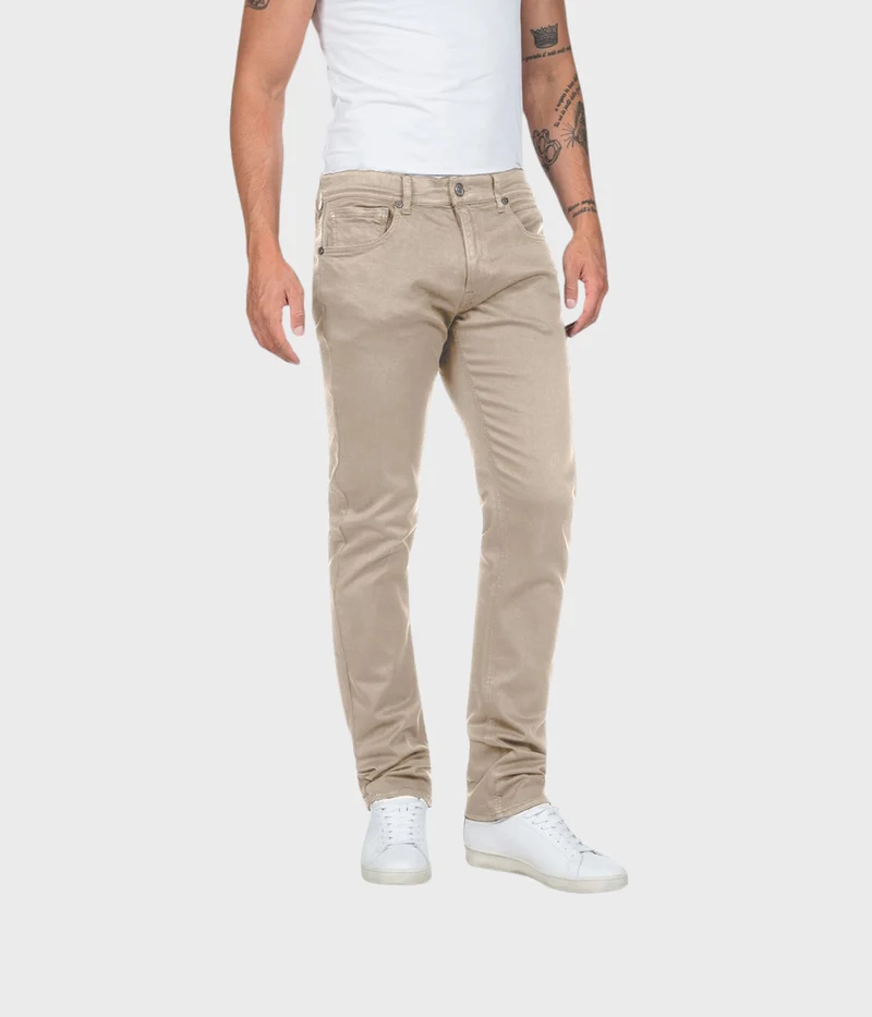 Trousers Grover Hyperflex Colour Xlite. (020 SAND old colour garment dyed and softened)