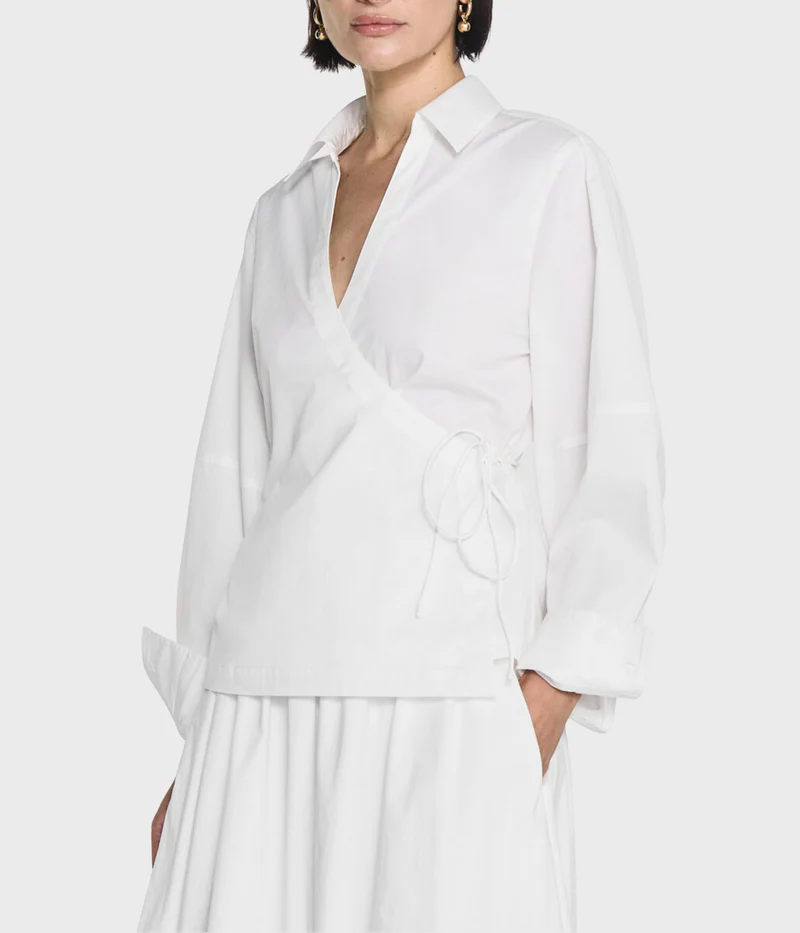 Mella Wrap Shirt (WHITE)