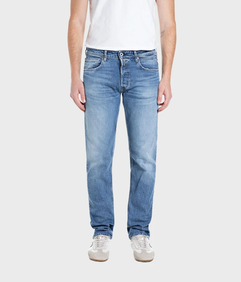 Trousers Grover Original (009 MEDIUM BLUE medium tone enzymatic stone wash)