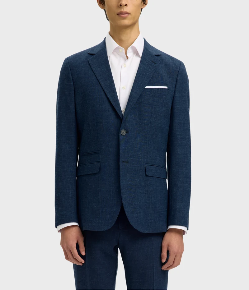 Slhslim-Oasis Linen Blz Noos. (Dark Navy)