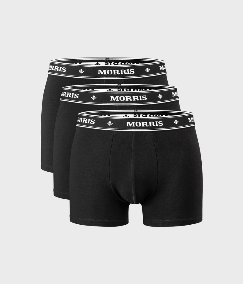 Morris Boxer Brief 3-Pack Black. (99 Black)