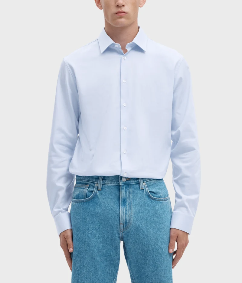 Slhslim-Performance Shirt Ls Noos. (Light Blue)