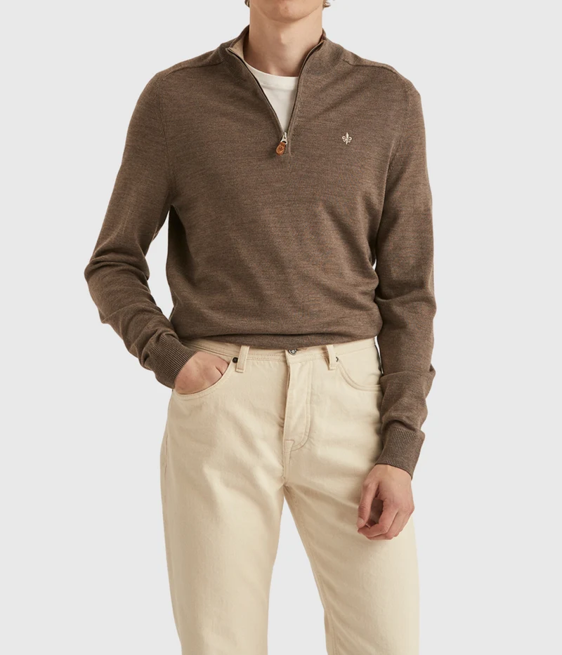 Merino John Zip. (84 Brown)