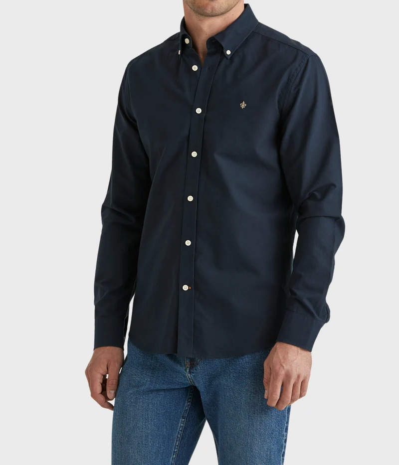 Oxford Button Down Shirt. (60 Navy)