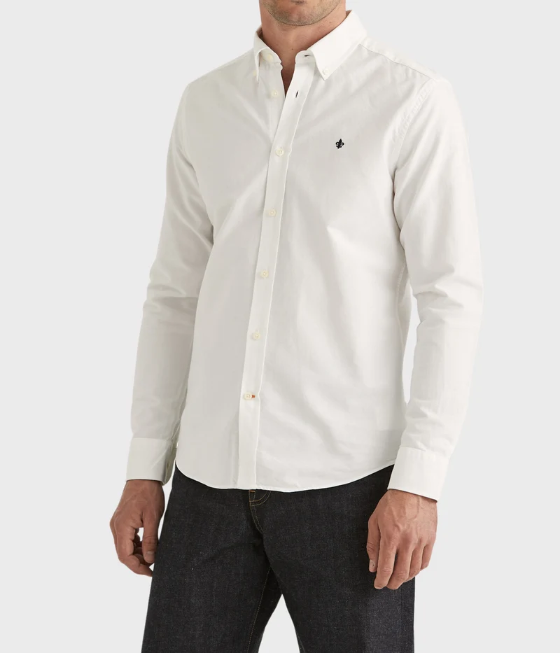 Oxford Button Down Shirt. (01 WHITE)