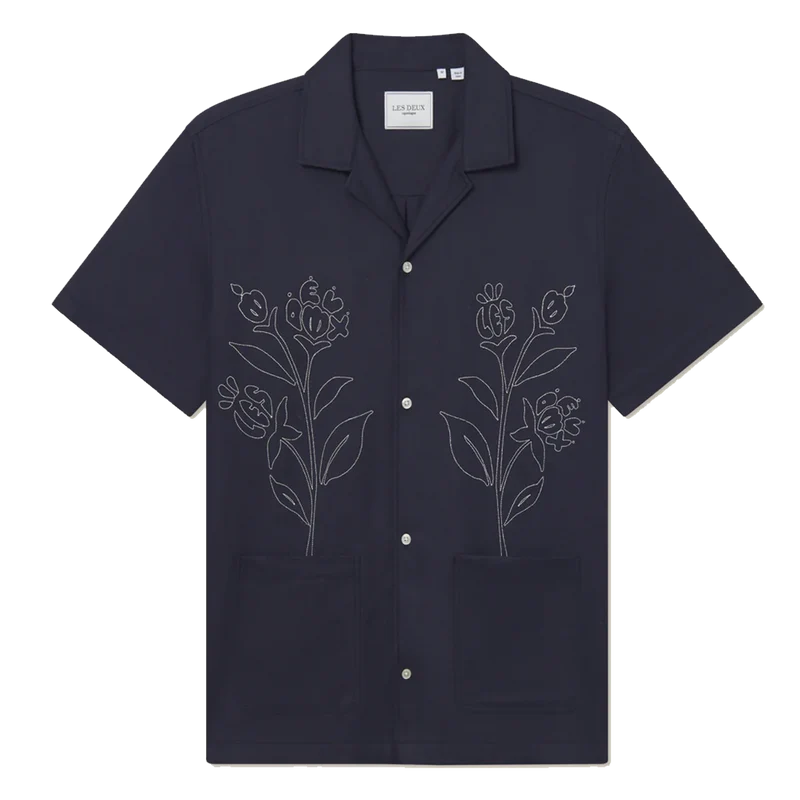 Kingsley Aoe Ss Shirt Dark Navy